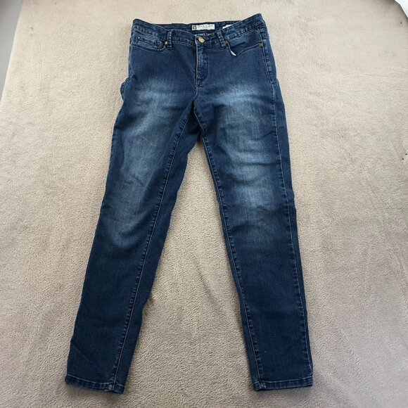 Anne Klein Womens Jeans 6 Missy Leo Skinny Ankle Blue Denim Stretch Casual - Picture 14 of 15
